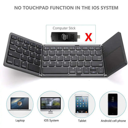 SLEEK™  Portable Bluetooth Keyboard With Touchpad